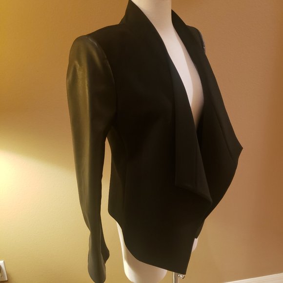 NWT BCBGMAXAZRIA Abree Black Long Sleeve Jacket - Picture 7 of 12